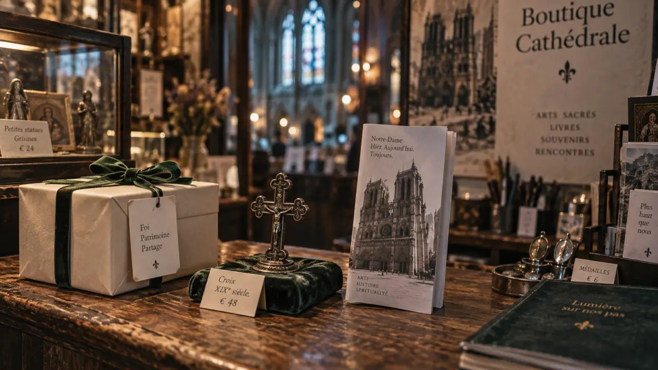 Boutique Reims cathédrale, comptoir et souvenirs officiels près de la cathédrale