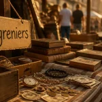 Brocante à Reims ce week end : étals “Vide-greniers” en golden hour
