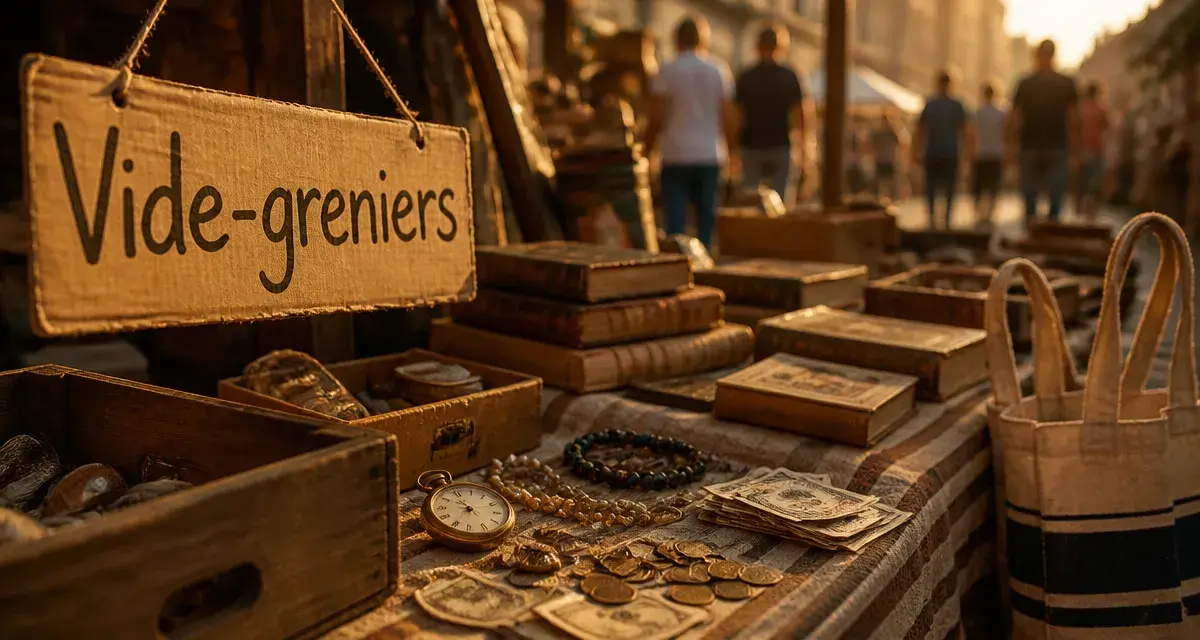 Brocante à Reims ce week end : étals “Vide-greniers” en golden hour