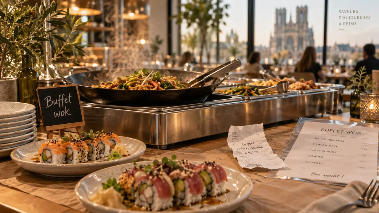 Restaurant chinois Reims Neuvillette : buffet wok et sushis près de La Neuvillette