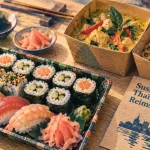 Sakura reims restaurant : plateau sushi et pad thaï
