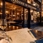 Brasserie Boulingrin restaurant reims : vue vitrine et Halles