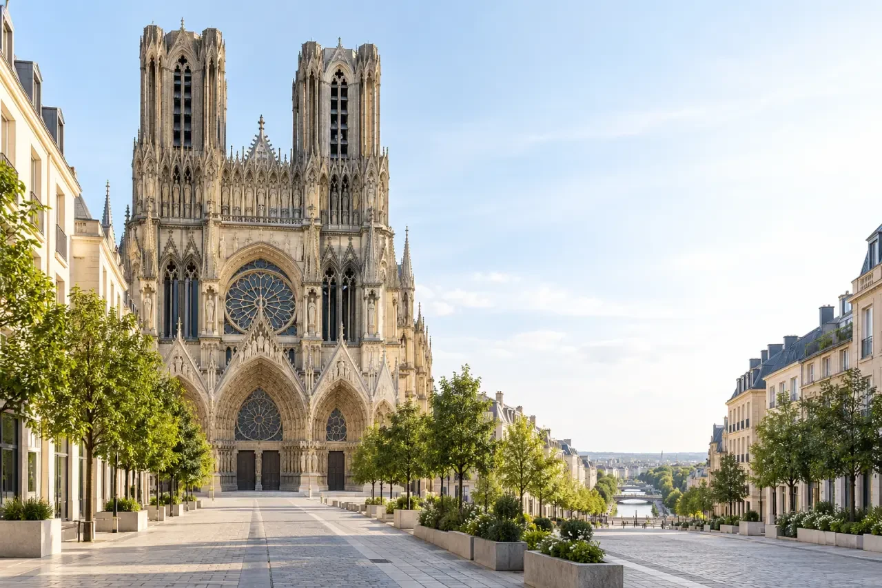 Cathédrale Notre-Dame de Reims à proximité de l’ibis Styles Reims Centre Cathédrale