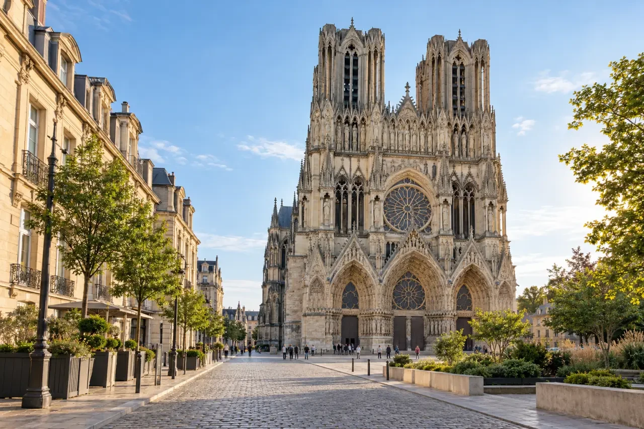 Tourisme Reims : cathédrale Notre-Dame et centre historique