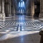 Labyrinthe cathédrale de Reims : dallage disparu dans la nef