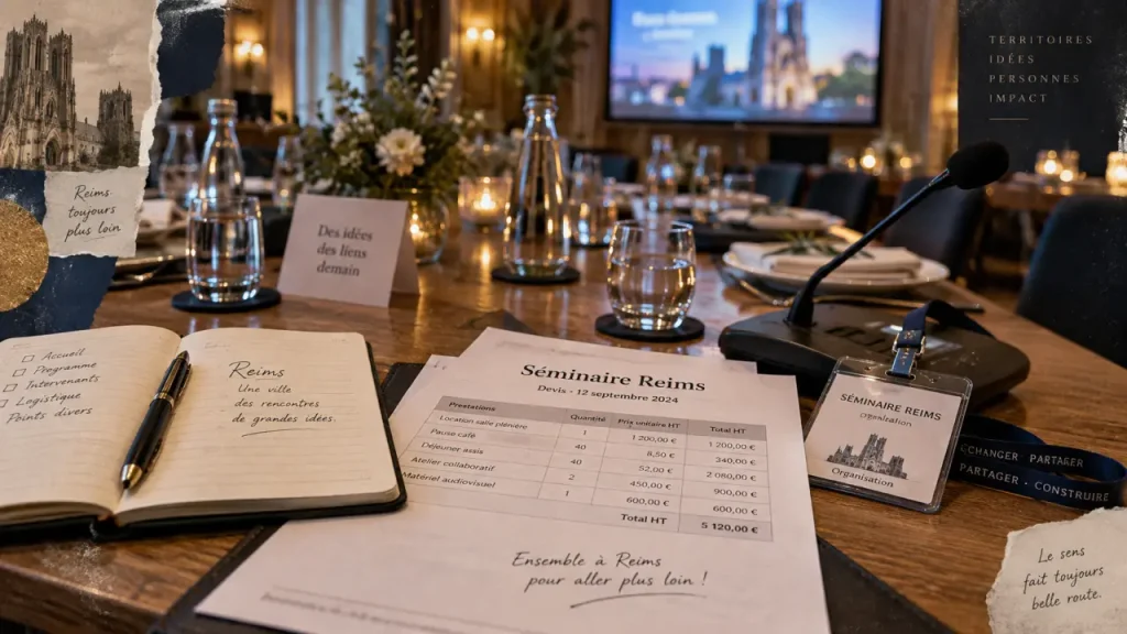 Restaurant pour séminaire à Reims : le déjeuner doit servir votre agenda, pas le ralentir